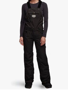 PICTURE Women's Black Snow Bib Pants XS Adjustable Straps Ski/Snowboard